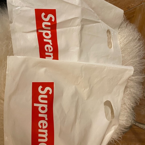 Two Original Supreme plastic tote bags 13 x 16”!!! - Picture 3 of 3